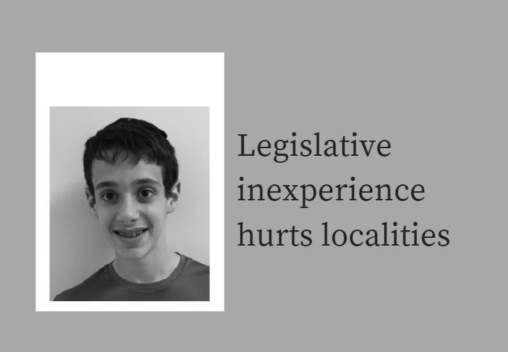 Legislative inexperience hurts localities