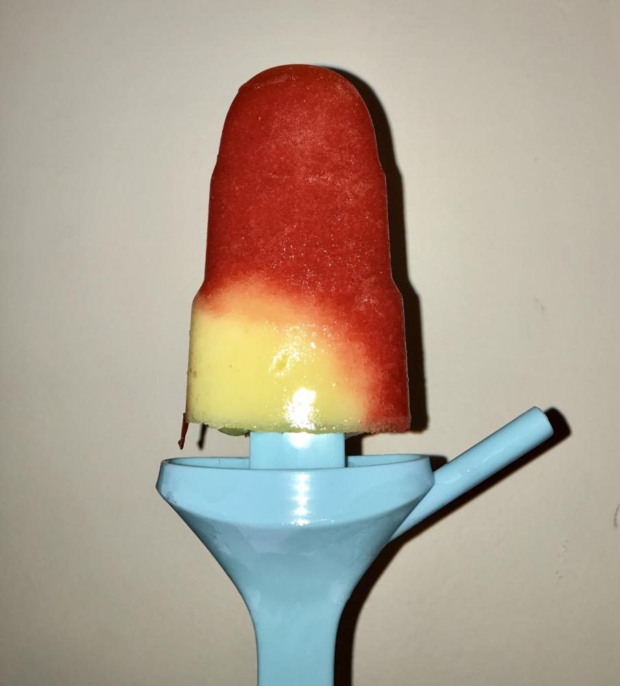 Frozen+pineapple+and+strawberry+puree+add+a+chilly%2C+fruity+flavor+to+an+otherwise+hearty+meal.+This+colorful+treat+is+sure+to+cleanse+the+palette+after+the+meal.+