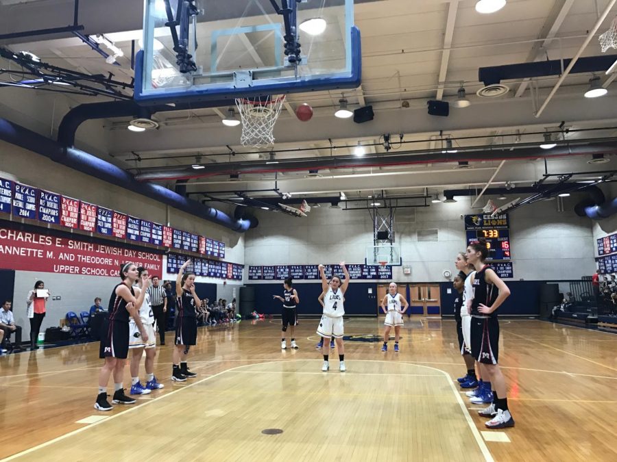 Senior Lexi Marks follows through on her free throw in the third quarter. Marks scored 4 points for the Lions on Wednesday. 