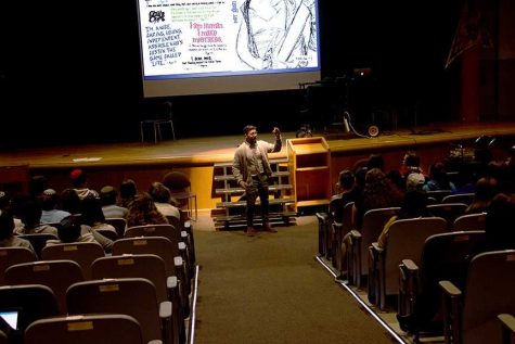 HIV and AIDS speaker, author and advocate Scott Fried speaks to high school students