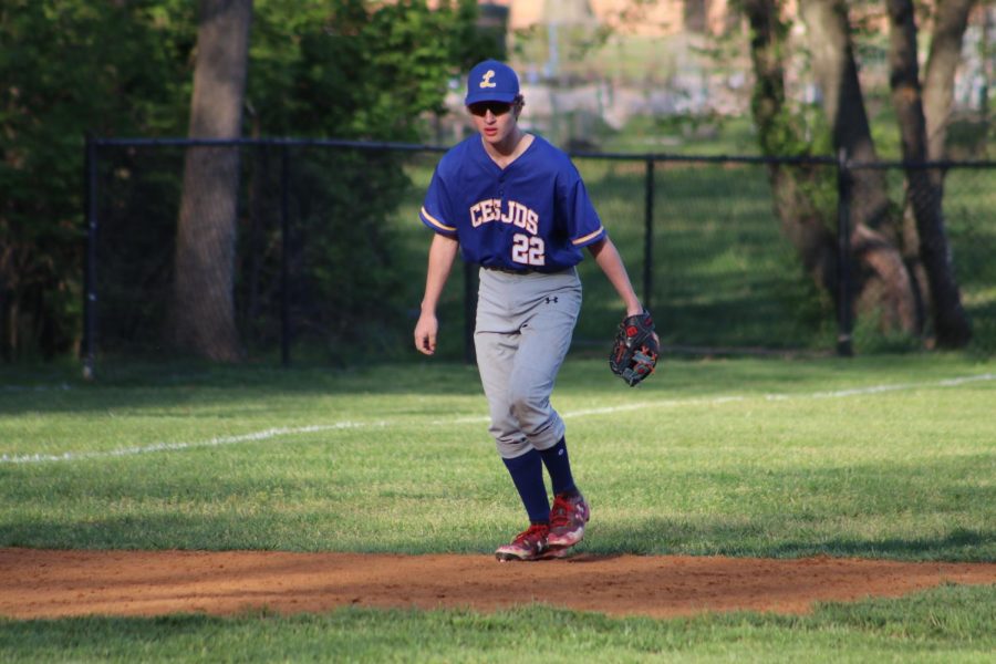 Returning sophomore Nate Heller plays third base during the 2018 baseball season. According to Heller, the team's goal is to win the PVAC championship this season.