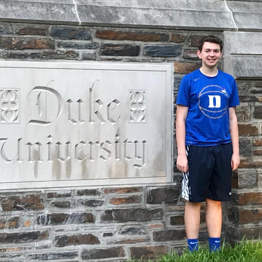 Senior Jeremy Lazoff visits Duke University.