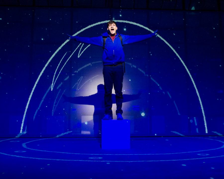 Harrison Bryan (Christopher)in The Curious Incident of the Dog in the Night-Time at Round House Theatre.