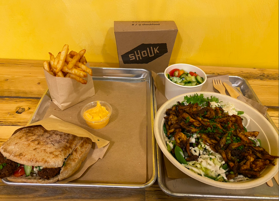 Shouk offers differing Middle Eastern options, such as shawarma and falafel.  
