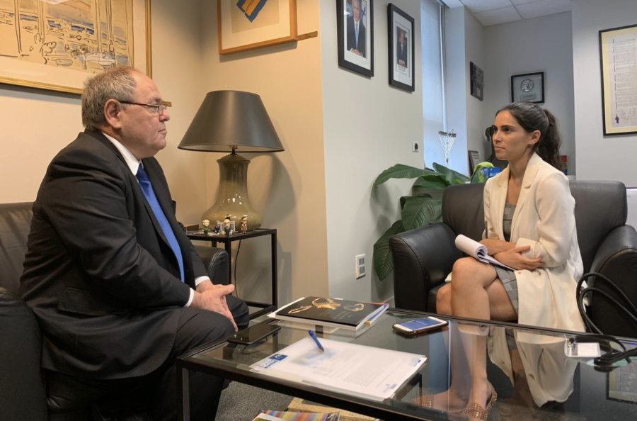 Haley Cohen interviewing former Consul General to Israel in New York Dani Dayan