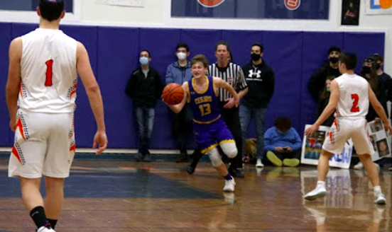 After making two clutch free throws with 14 seconds left, junior Jonah Gross dribbles out the clock, clinching a JDS win by seven. The win was JDS’s third straight against Berman, and sixth straight overall, giving them a record this season of 7-5.