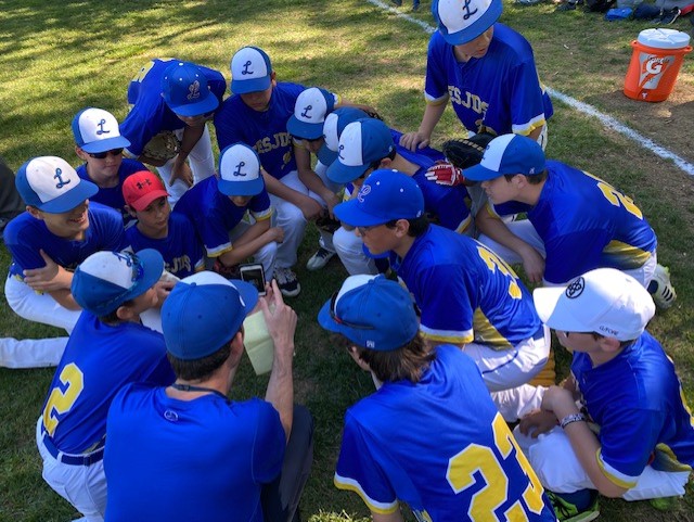 Prior to the game, the players called head coach Matthew Jacobson, who had to miss the championship game due to illness, for some motivation. Despite their coachs absence, the middle school baseball team defeated their rival, the Berman Cougars, in the PVAC championship. 