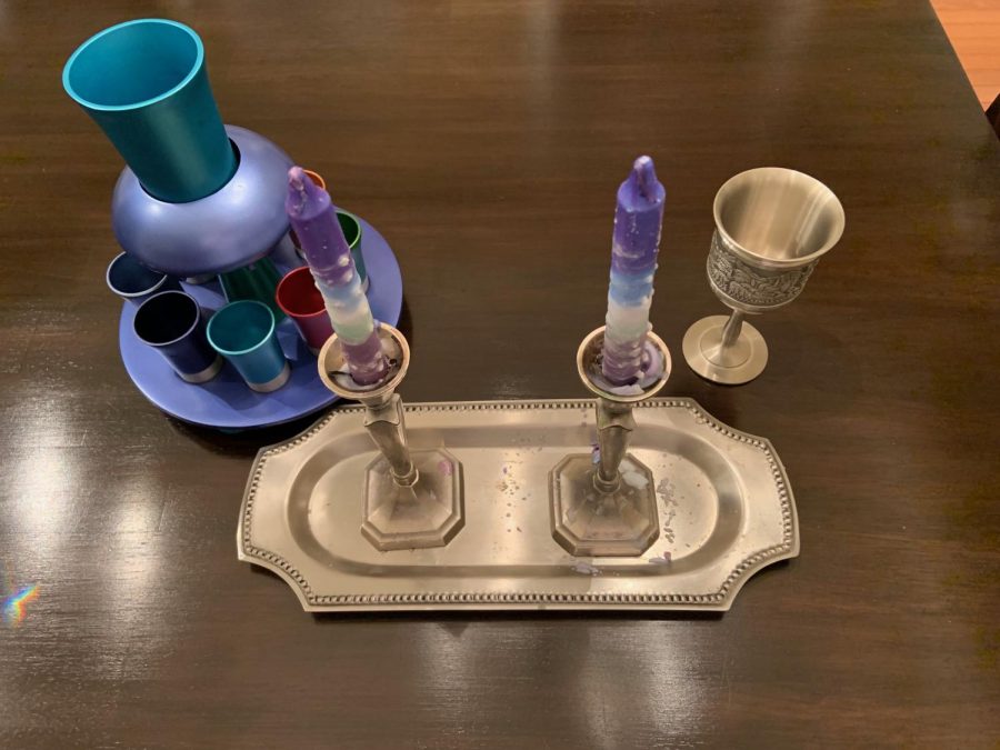 The traditional items used to welcome Shabbat every week
