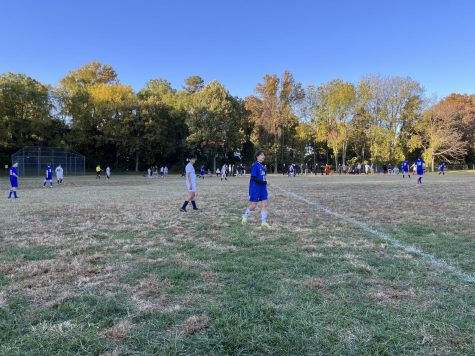 The boys varsity soccer team plays a regular season game on October 20. They finished the season with a record of 8-4 and lot in the semifinals. 