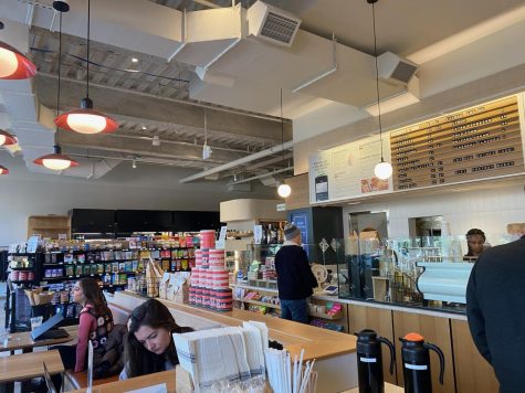 When first entering Foxtrot, you can see the large cafe and market space along with people enjoying their food together or getting some work done. 