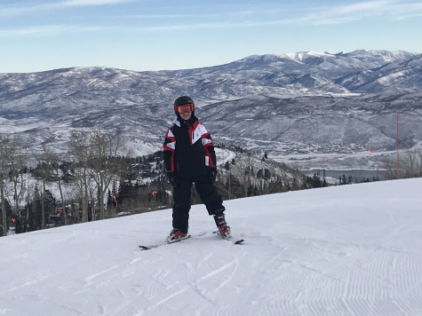 Senior Josh Kelner stands at the top of a mountain in Park City, UT. 