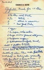 This piece of paper contains a four-decade-old gefilte fish recipe that has been passed down through the Epstein family for generations. 