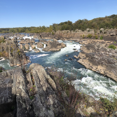 Rocky streams and waterfalls are a major draw on the Great Falls Trail. 