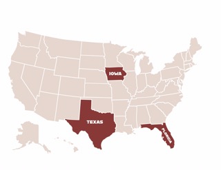 States which have recently passed anti-trans legislation. 