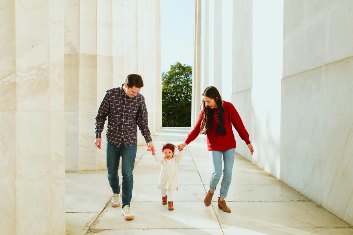 Batson takes a stroll in D.C. with her family.