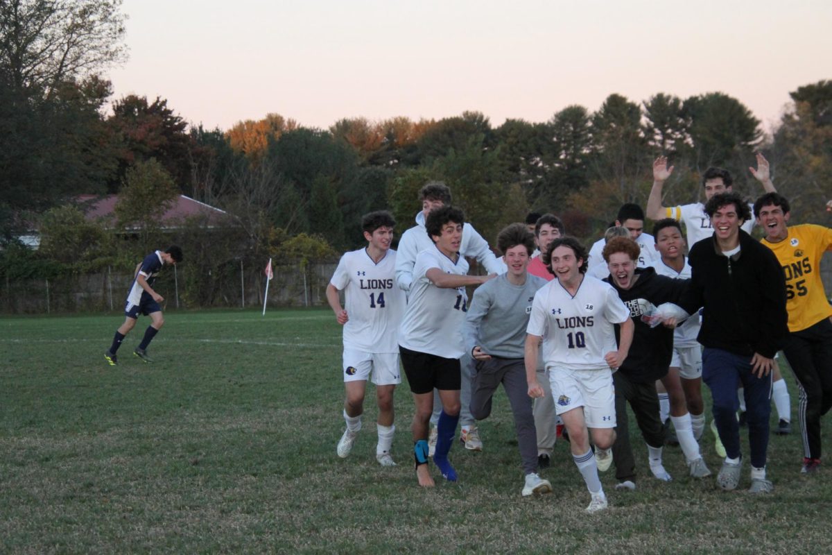 Freshman Dylan Kobrin scores the clutch game-winner minutes into extra time to end the game 1-0, prompting the team to rush the field. The goal and exciting celebration exemplify the teams persistence. “Sending the boys farther into the playoffs and out of relegation felt great, as it was the result of us pushing until the very end,” Kobrin said.