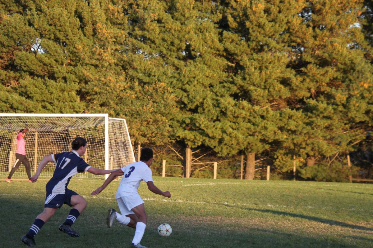 Freshman Zoya Wexler beats his defender up the field in an attempt to create an open shot. The Lions initially struggled to maintain possession of the ball long enough to get an open look, ultimately forcing the game to extra time.