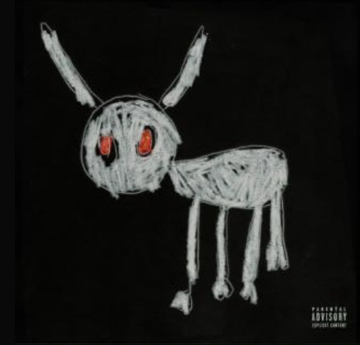 For All The Dogs album cover, drawn by Drakes son Adonis.
