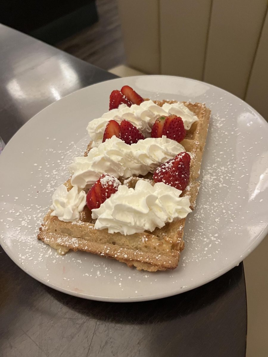Mosaic Cuisine offers a variety of dishes, one of the most popular being the Belgian waffles.