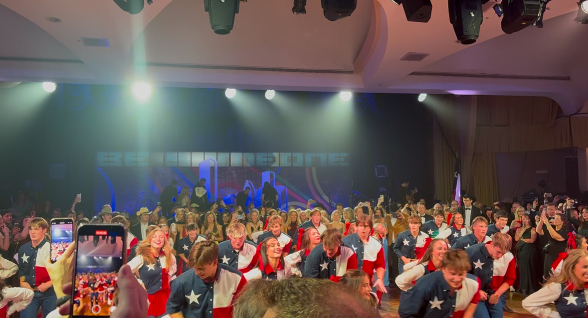 Texas high school dance group performs at the Texas State Society Ball at the Washington Hilton the night before the inauguration. 