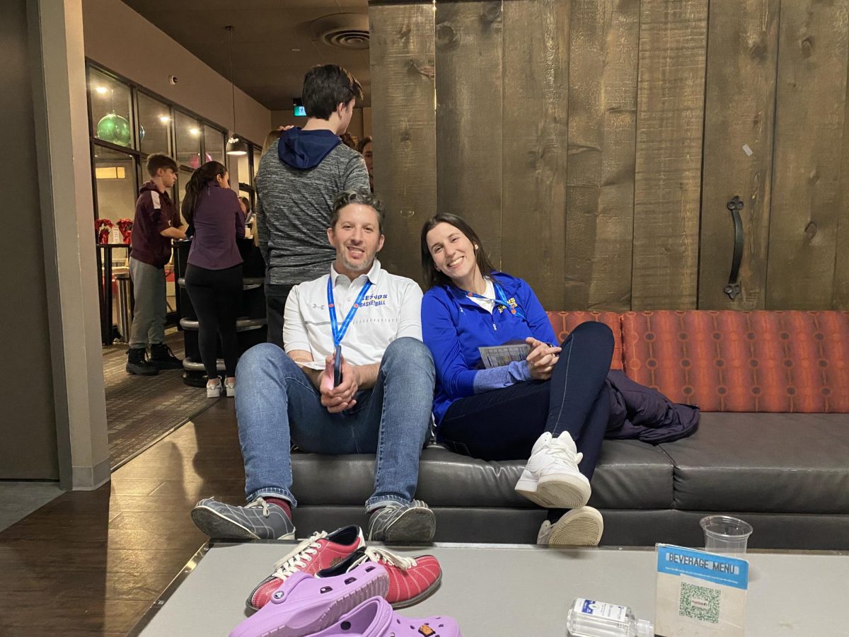 Becky and Reuben Silberman hang out at a bowling event. The siblings have been working together at JDS for over 14 years.