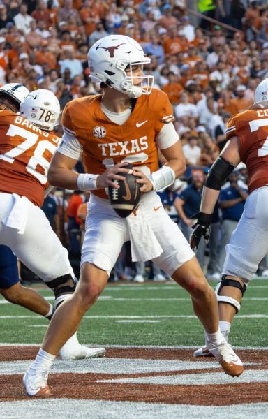 College football player Arch Manning plays for the University of Texas at Austin.