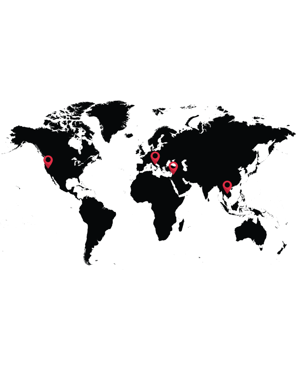 Map of where JDS teachers plan to travel this summer. While some teachers plan to explore new countries, others are staying local.