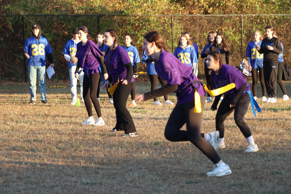 The juniors prepare to play defense.