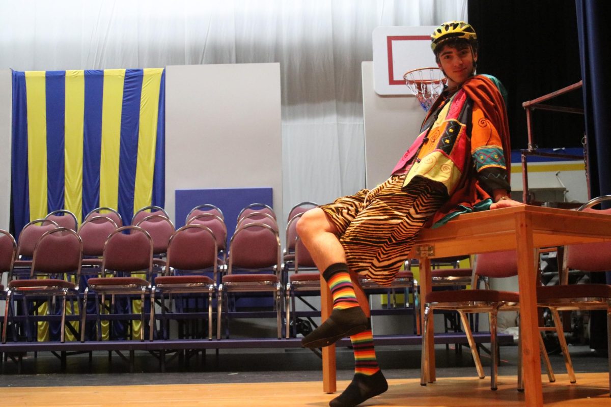 Sophomore Ari Rein poses in his costume for the upcoming JDS musical, The 25th Annual Putnam County Spelling Bee.