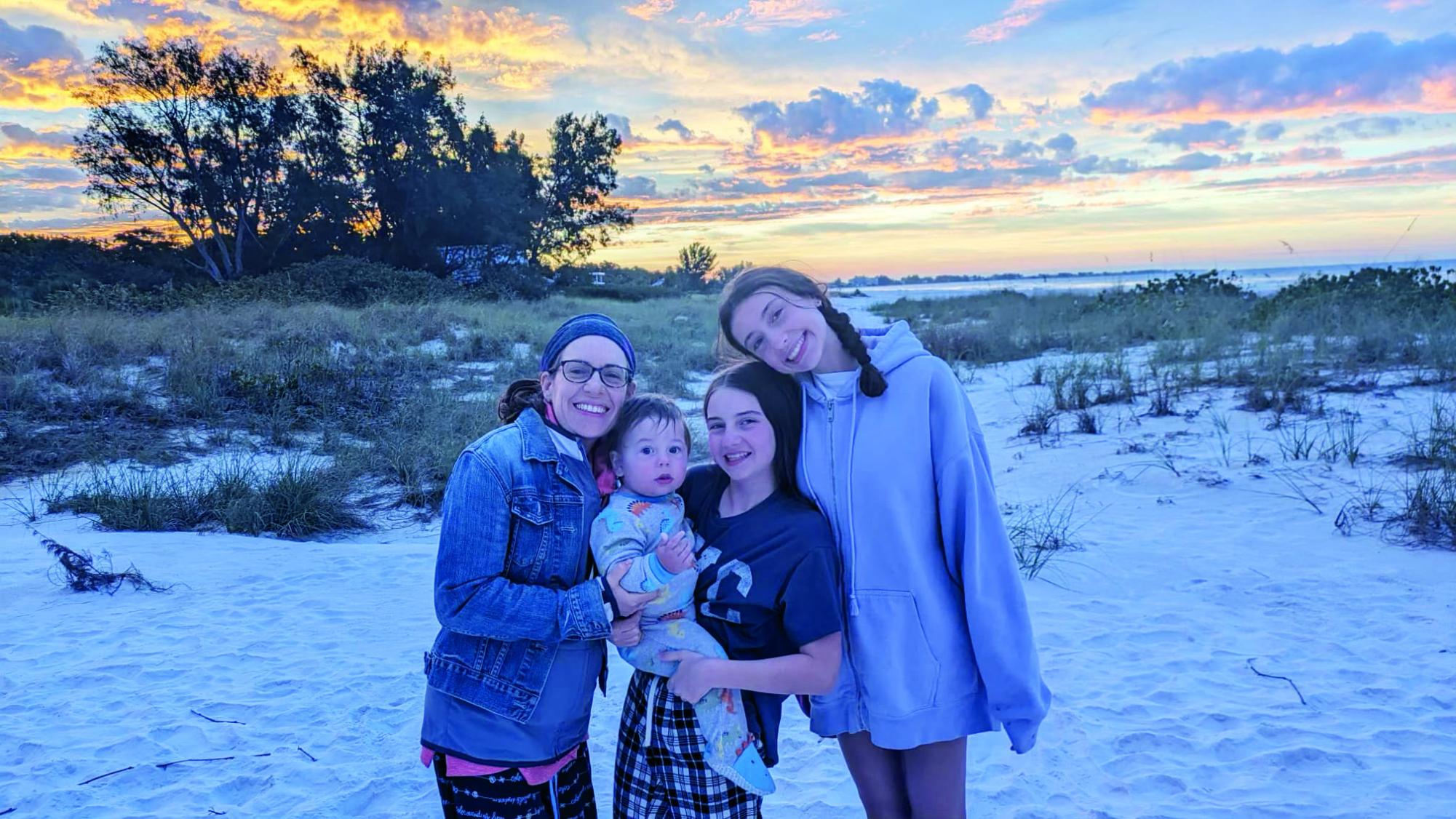Raizy and Raya with their family on a trip to Zion National Park, Utah on Thanksgiving