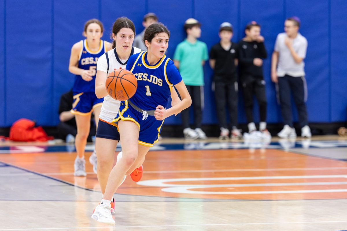 Junior Yarden Wilkenfeld dribbles up the court in the PVAC championship