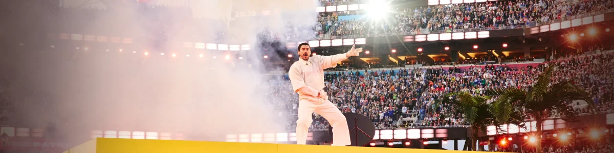 Bad Bunny performs songs from his Grammy winning album, along with older hits.