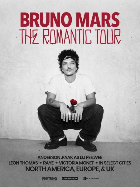 Bruno Mars official tour poster (Courtesy of Bruno Mars)