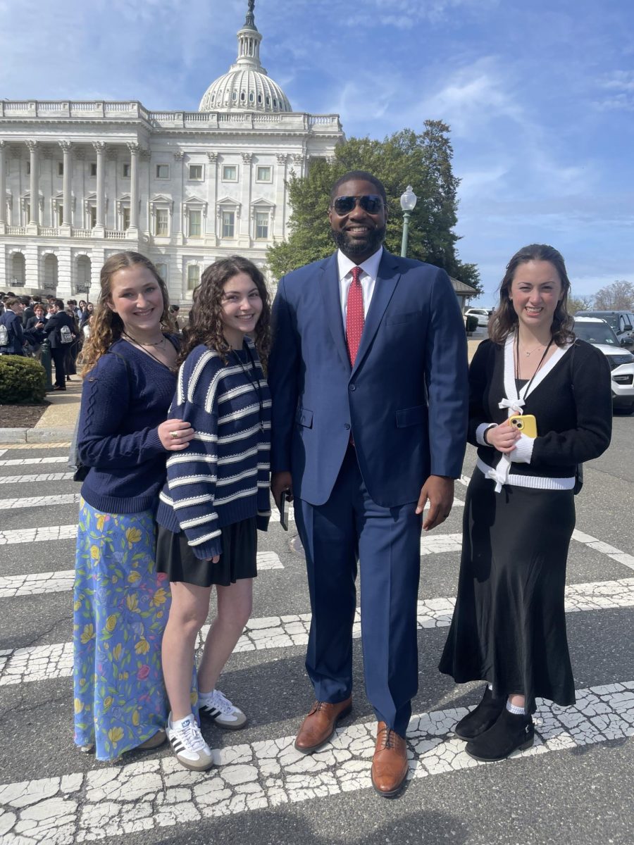 Junior Liora Litwack on the lobbying trip with other Cardin members and Representative Byron Donalds of Florida's 19th congressional district. 
