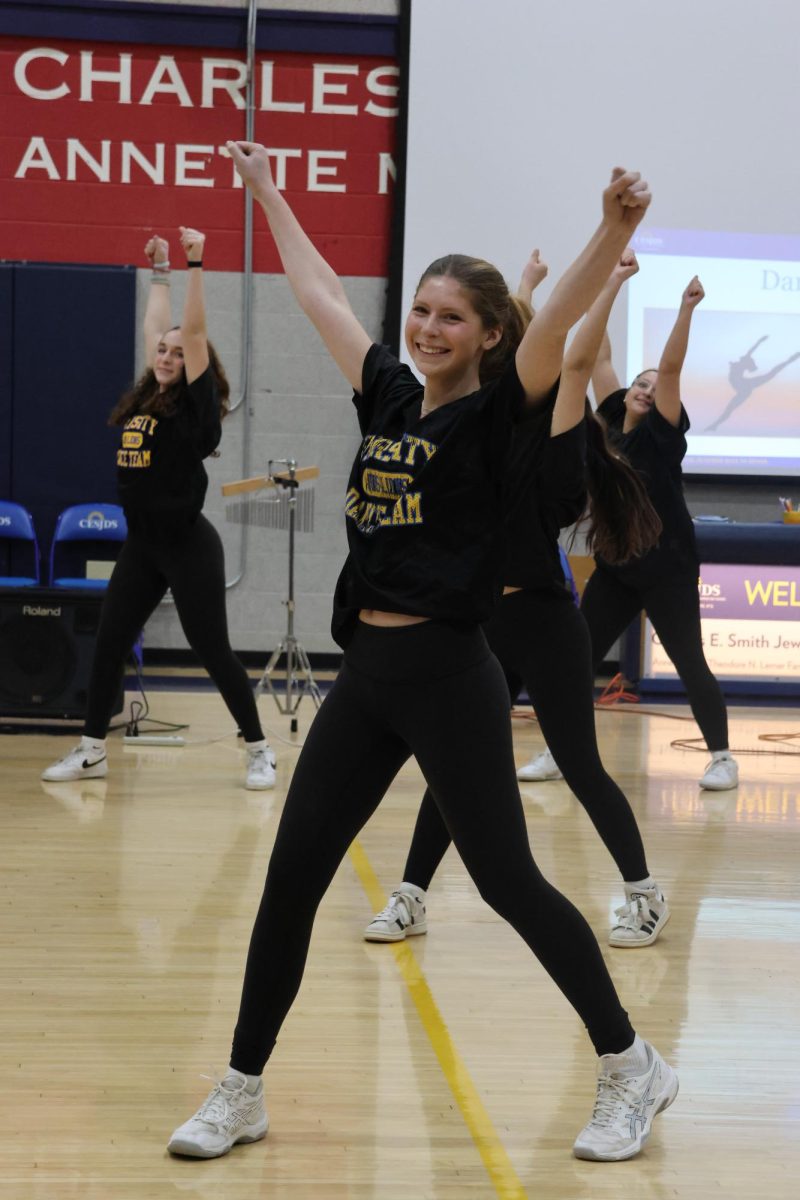 Junior Molly Rose Cloutier dances during a performance at Kabbalat Shabbat.