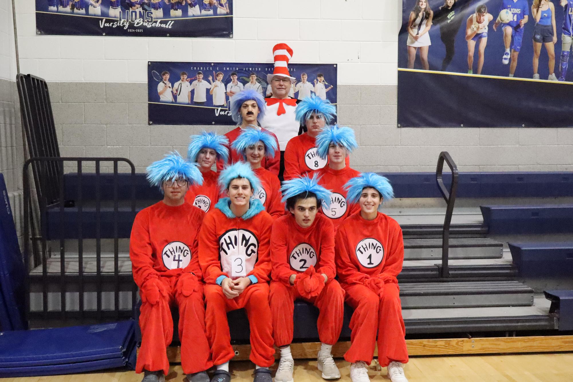 Science Department Chair Ray Hodges' Physics Two class dress as Things from "The Cat in the Hat."