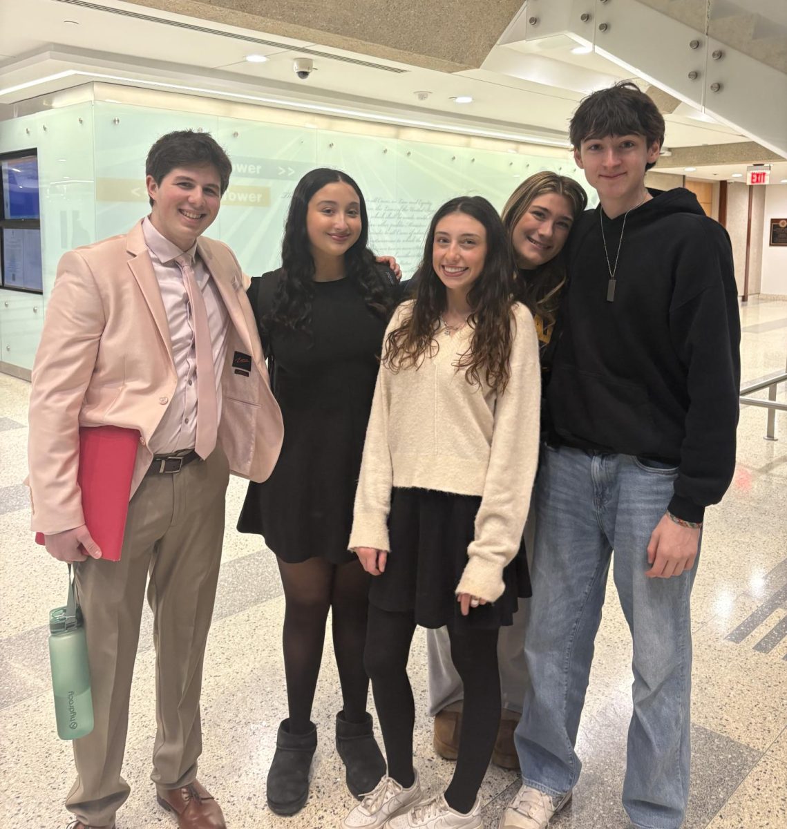 Members of the mock trial team, which had its most successful season yet, attending a meet at a Rockville circuit court.