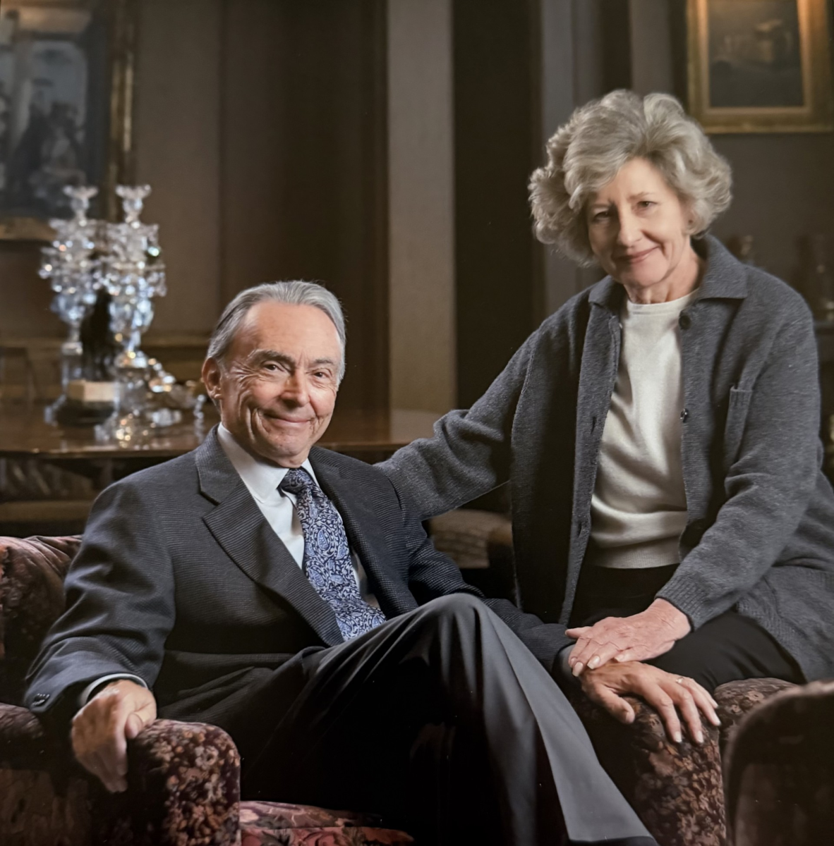 Photo of Robert & Clarice Smith in their home. 