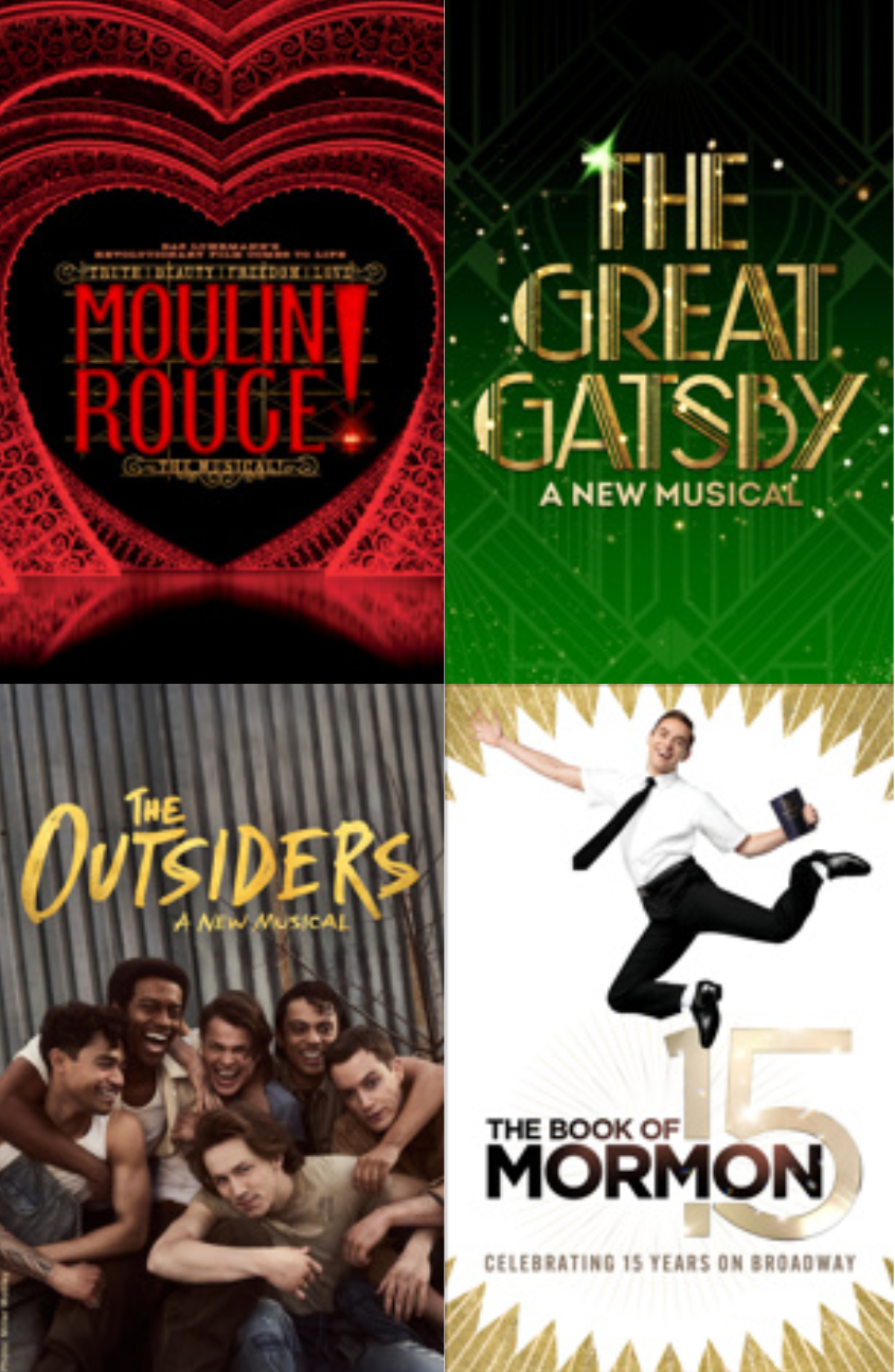 Some of the musicals coming to the Greater Washington area are “The Great Gatsby,” “Moulin Rouge! The Musical,” “The Outsiders” and "The Book of Mormon."